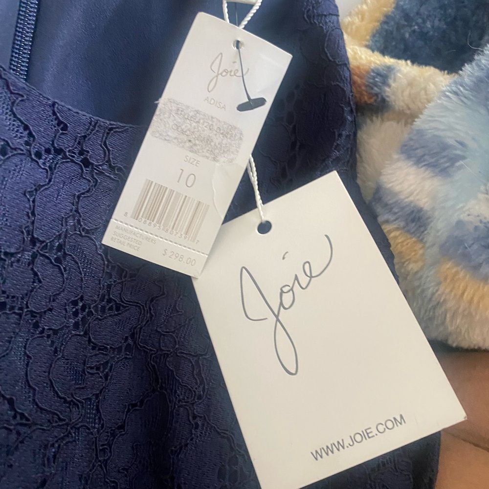 NWT Joie Adisa Dark Navy Sleeveless Lace Dress. Size 10. - Picture 9 of 10